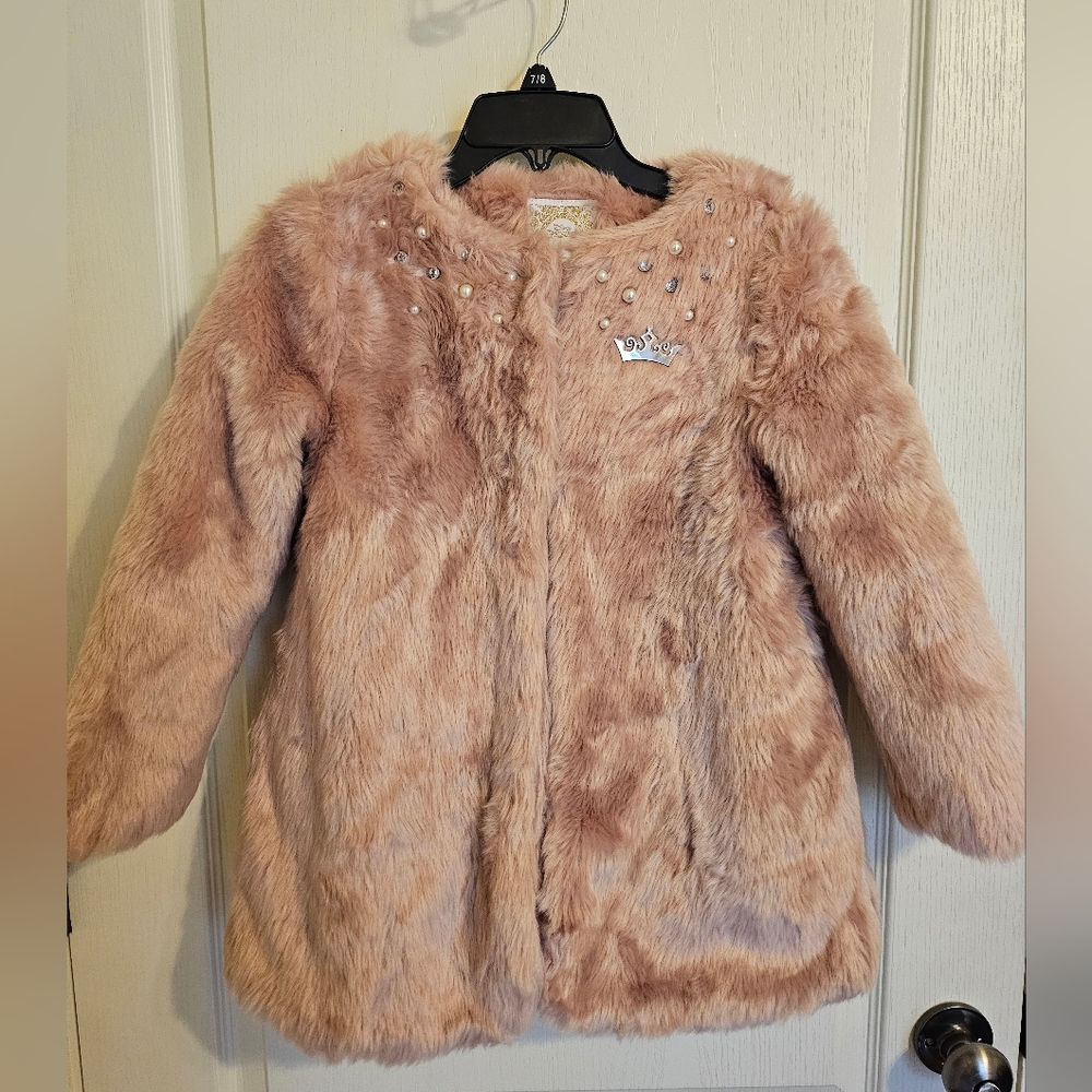 Official Disney Store Girls Faux Fur Coat